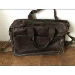 Leren heren tas BURKELY Bruin