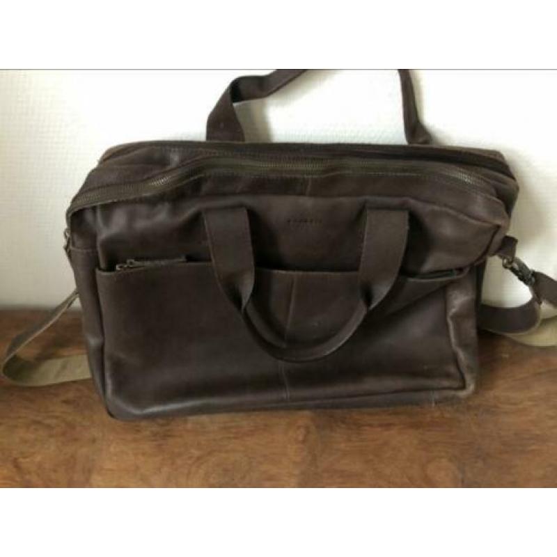 Leren heren tas BURKELY Bruin