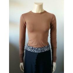 NIEUW camelkleurig shirt top PINK POPCORN maat S