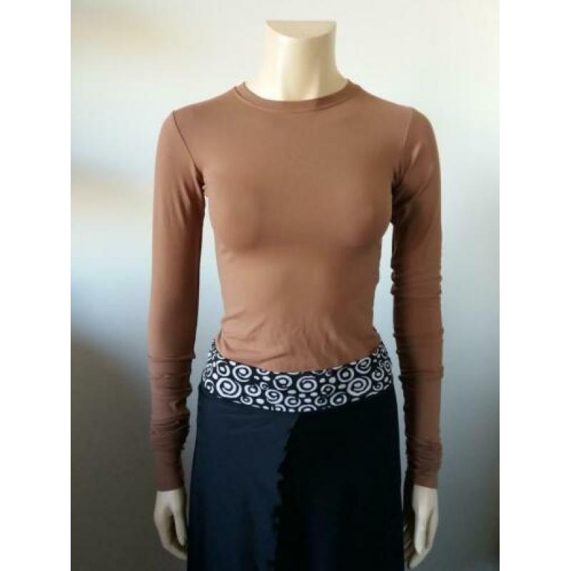 NIEUW camelkleurig shirt top PINK POPCORN maat S