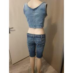 Tripper jeans kort spijker gilet maat s/ m