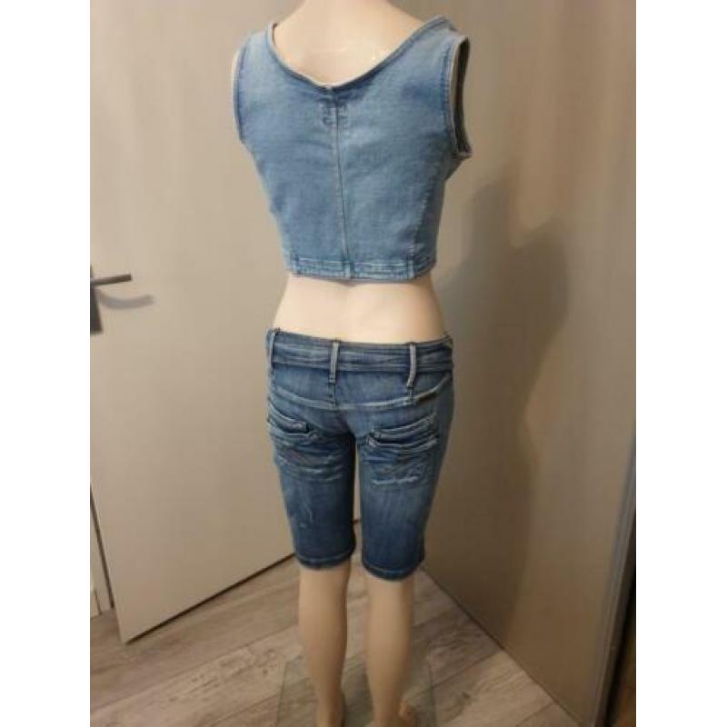 Tripper jeans kort spijker gilet maat s/ m