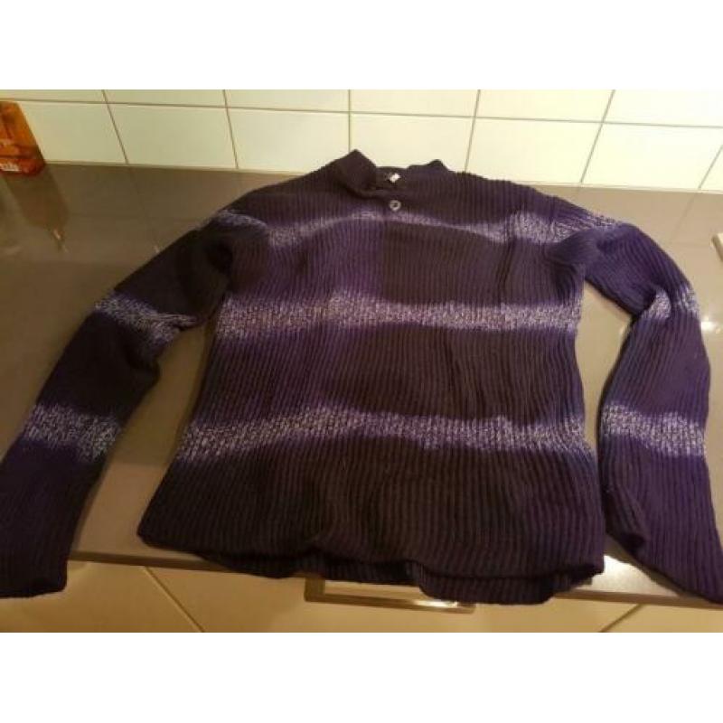 Donkerblauwe Armani Jeans XXXL 3XL trui ( 100% wol )