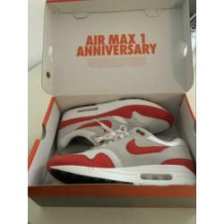 Air max 1 anniversary red, restockpair, 44,5 ds