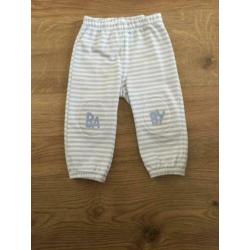 Broek blauw wit streep Benetton maat 74