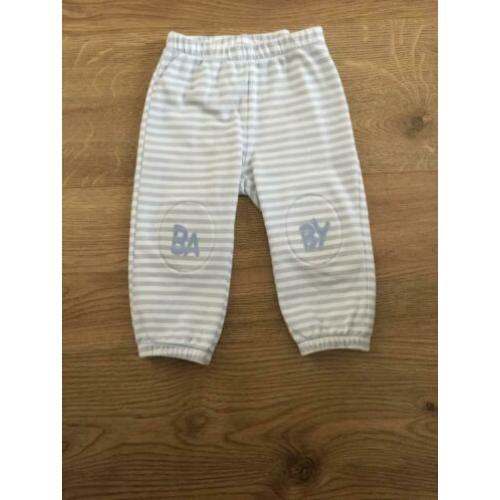 Broek blauw wit streep Benetton maat 74