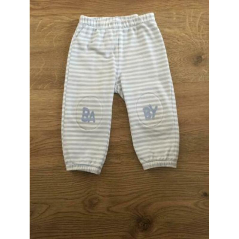 Broek blauw wit streep Benetton maat 74