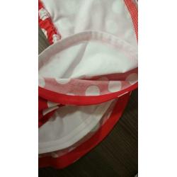 CIRKELROK 4 lagen rood/wit stip VOORVERKOOP = KORTING mt 92
