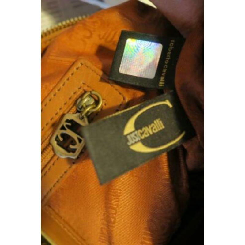 Roberto Cavalli tas canvas leer bloemen schelpen zgan