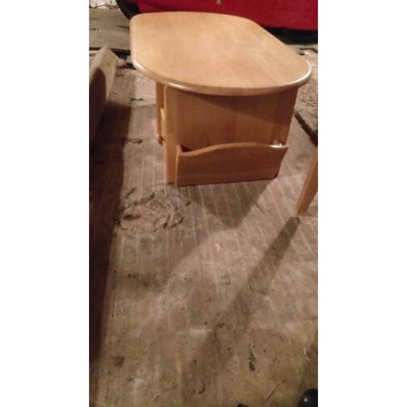 Keurige volledig eiken salontafel