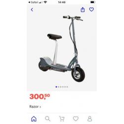 Razor E300S Elektrische step met zadel
