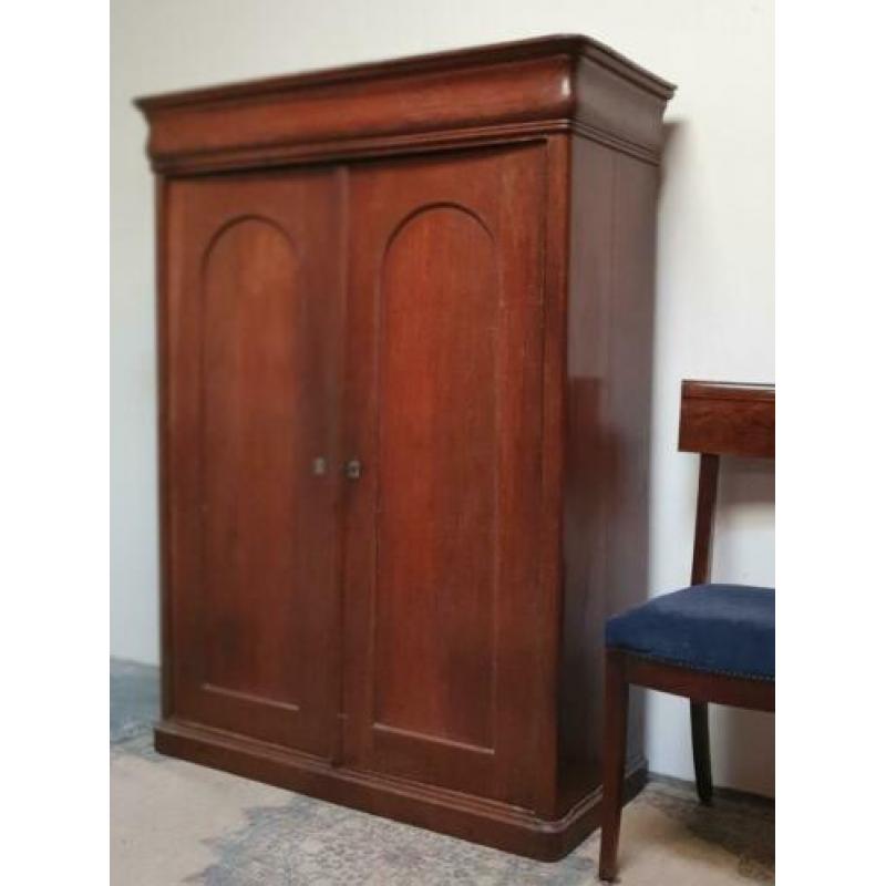 ~~ Antieke stoere landelijke eikenhouten sobere poortkast ~~