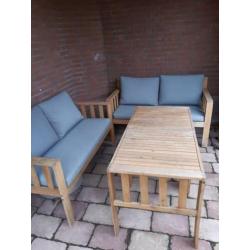 Loungeset hout 4 personen - High Dining