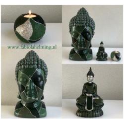 Boeddha buddha beeld hoofd origineel groen