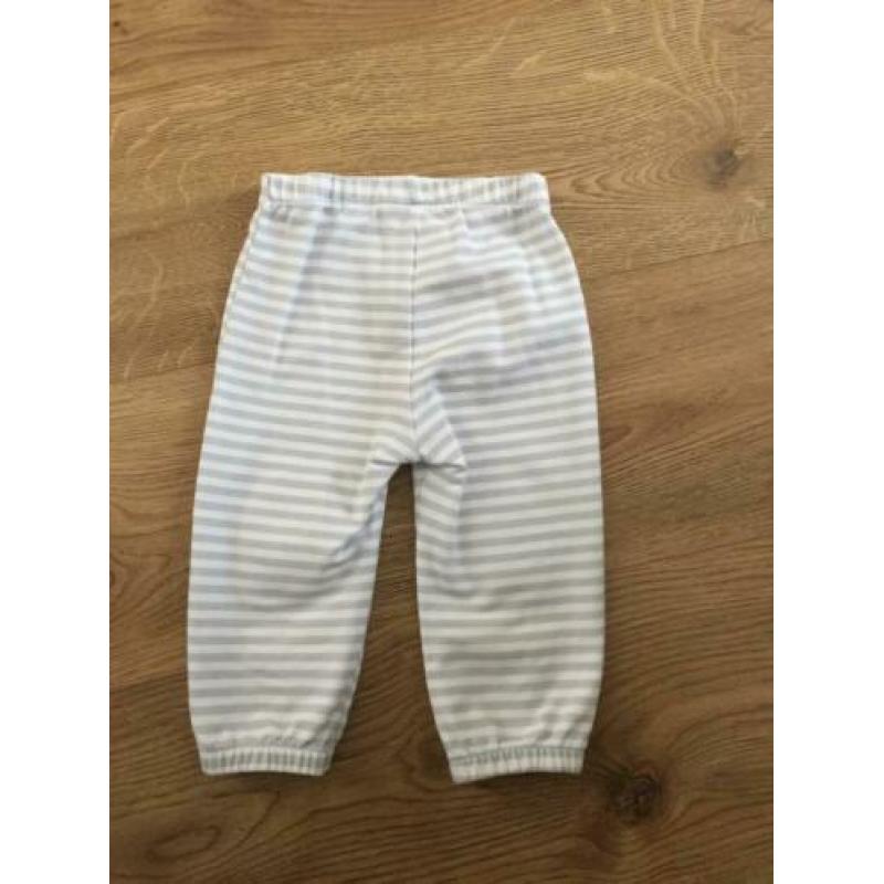 Broek blauw wit streep Benetton maat 74