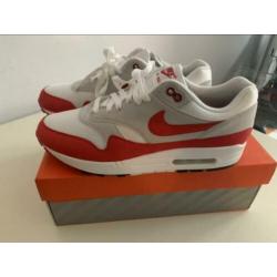 Air max 1 anniversary red, restockpair, 44,5 ds