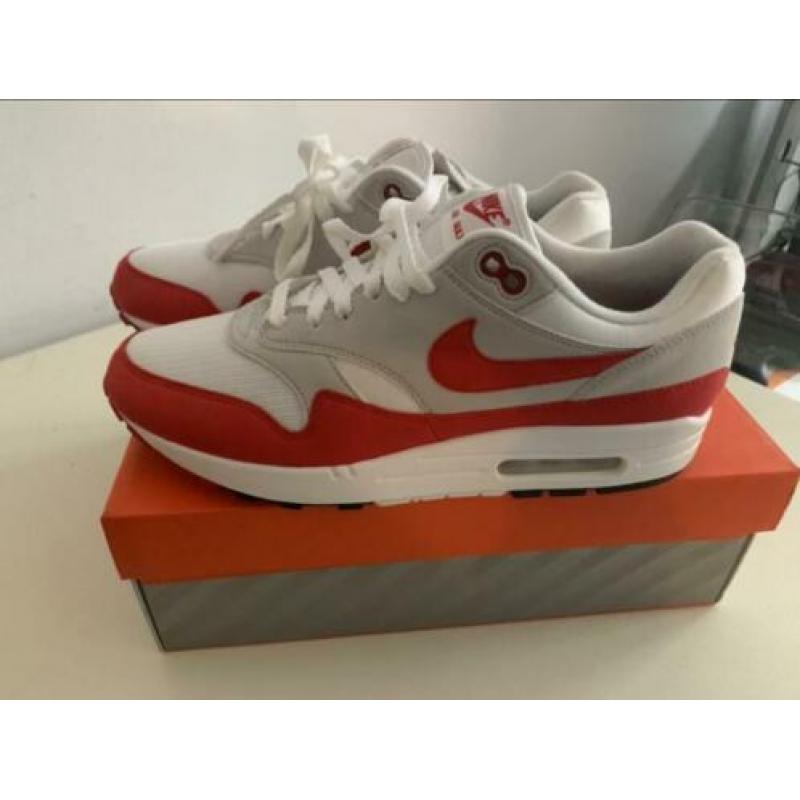 Air max 1 anniversary red, restockpair, 44,5 ds