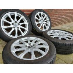 5x112 Origineel AUDI velgen 17 inch + 4 seizoenbanden 6mm