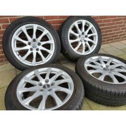 5x112 Origineel AUDI velgen 17 inch + 4 seizoenbanden 6mm