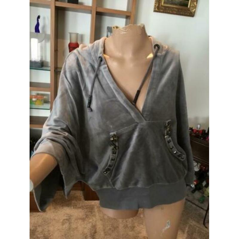 FAITH Sweater met capuchon en studs, maat L VELOURS