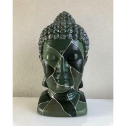 Boeddha buddha beeld hoofd origineel groen