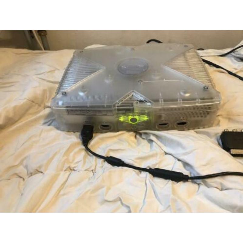 Xbox original crystal clear modded 120gb hdd EVOX