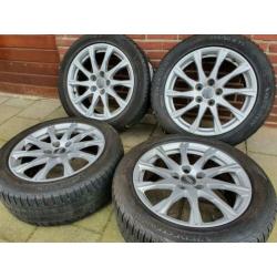 5x112 Origineel AUDI velgen 17 inch + 4 seizoenbanden 6mm