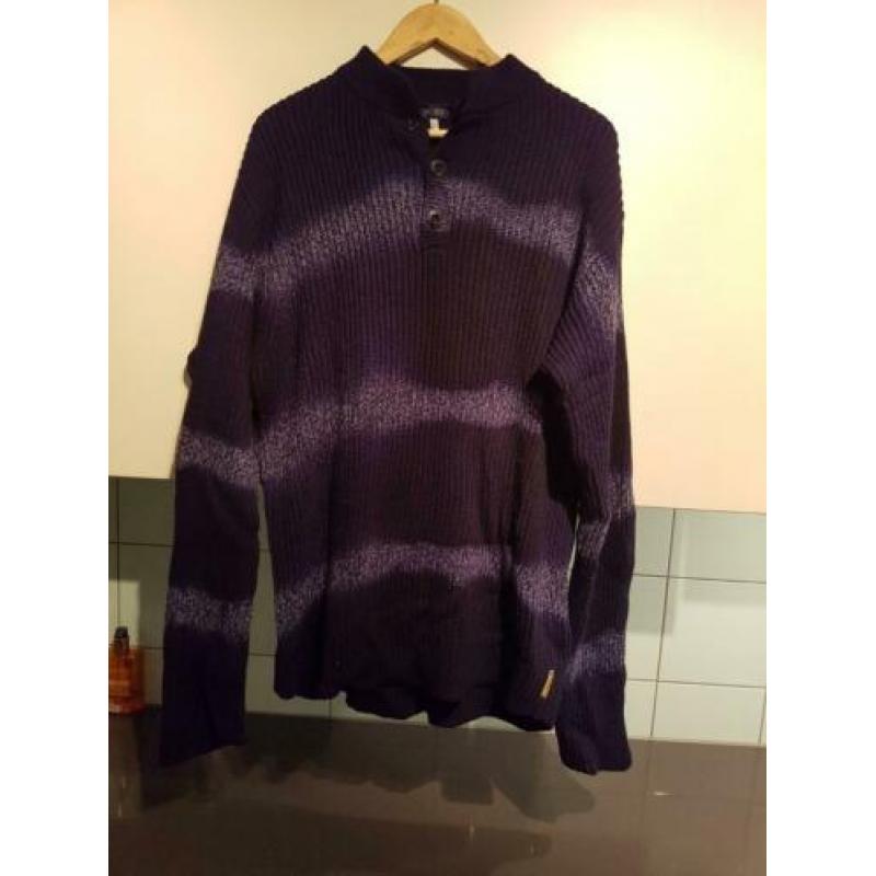 Donkerblauwe Armani Jeans XXXL 3XL trui ( 100% wol )