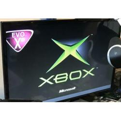Xbox original crystal clear modded 120gb hdd EVOX