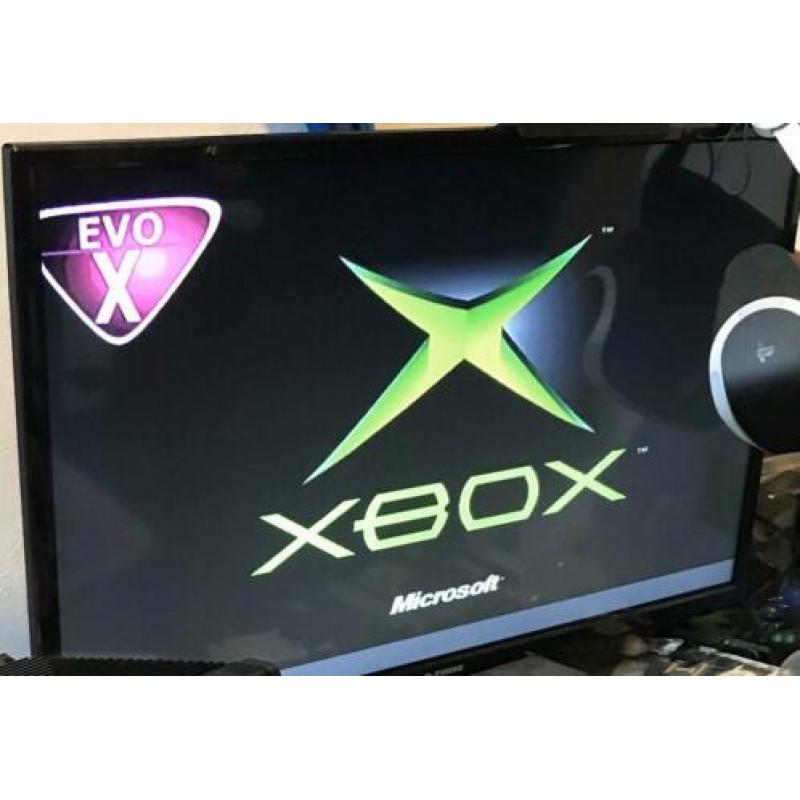 Xbox original crystal clear modded 120gb hdd EVOX