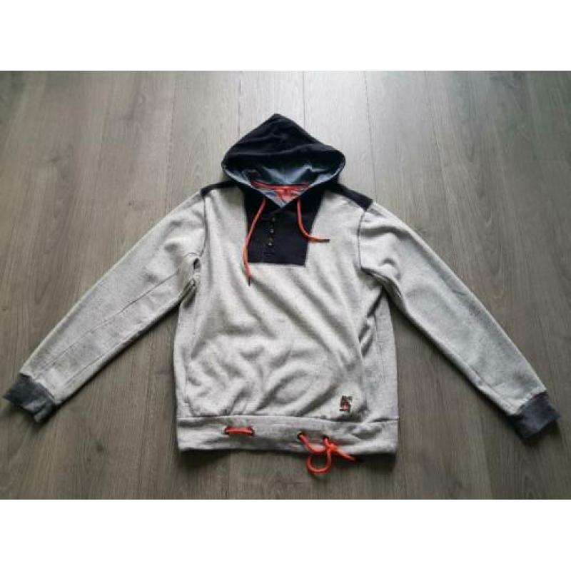 DENIM STUFF aparte grijze trui/ sweater maat XXL (KG231)