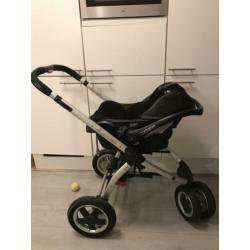 Maxi Cosi mura 3 zwart reiswieg + autostoel + kinderzitje