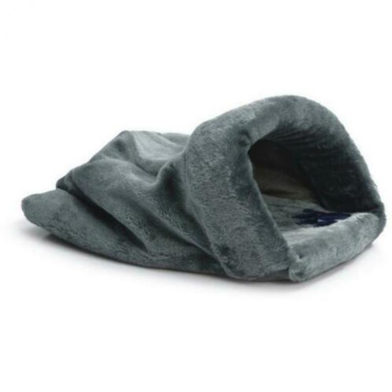 Katten slaapzak tunnel kattenzak grijs ZGAN Beeztees Teddy