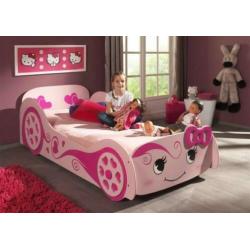 Meisjes Autobed | Roze | Pretty | Love | Carbed | Nieuw