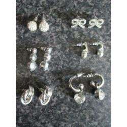 9 paar superleuke oorbellen stekers hangers creolen strass