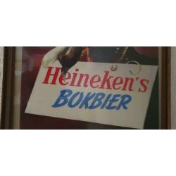 Zeer oude orginele poster van Heineken's Bokbier