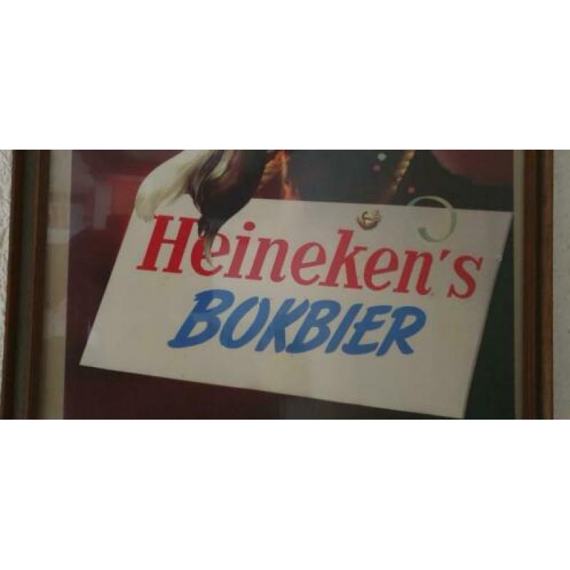 Zeer oude orginele poster van Heineken's Bokbier