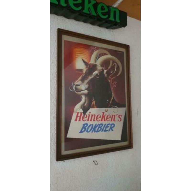 Zeer oude orginele poster van Heineken's Bokbier