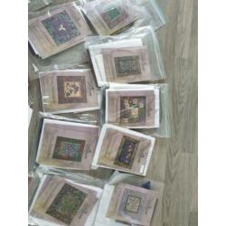 Quilt met stoffen. A wildflower collection
