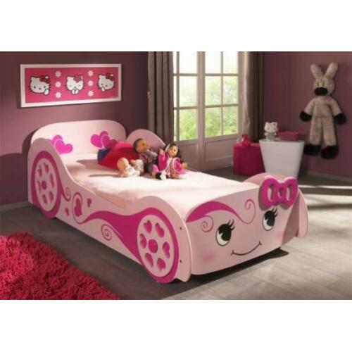 Meisjes Autobed | Roze | Pretty | Love | Carbed | Nieuw