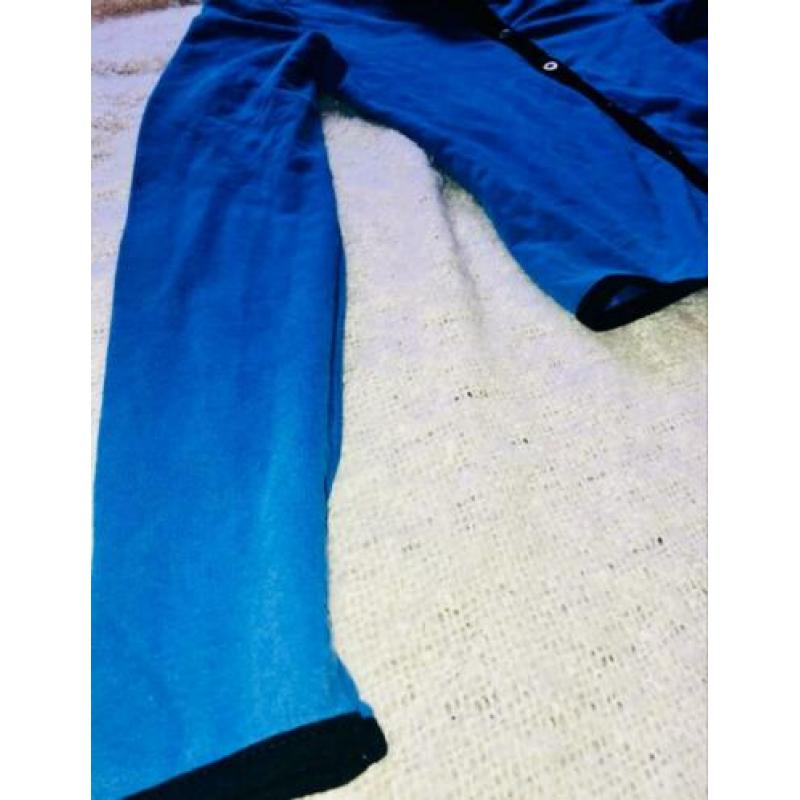 Heerlijk blauw Zomers vest, Maat M. ZGAN