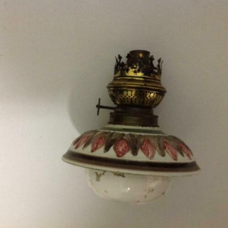 Mooie complete in originele staat antieke hanglamp.