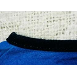 Heerlijk blauw Zomers vest, Maat M. ZGAN