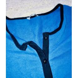 Heerlijk blauw Zomers vest, Maat M. ZGAN