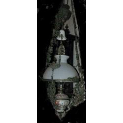 Mooie complete in originele staat antieke hanglamp.