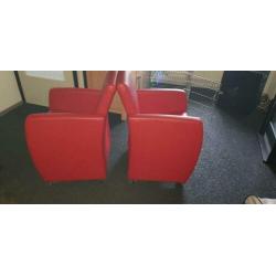 Mooie echt lere stoelen