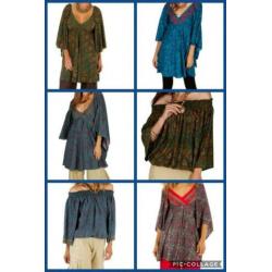 tuniek hippie gipsy boho ibiza wit met franjes