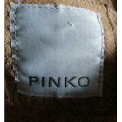 PINKO crazy chiodo bruin suede jack maat 38