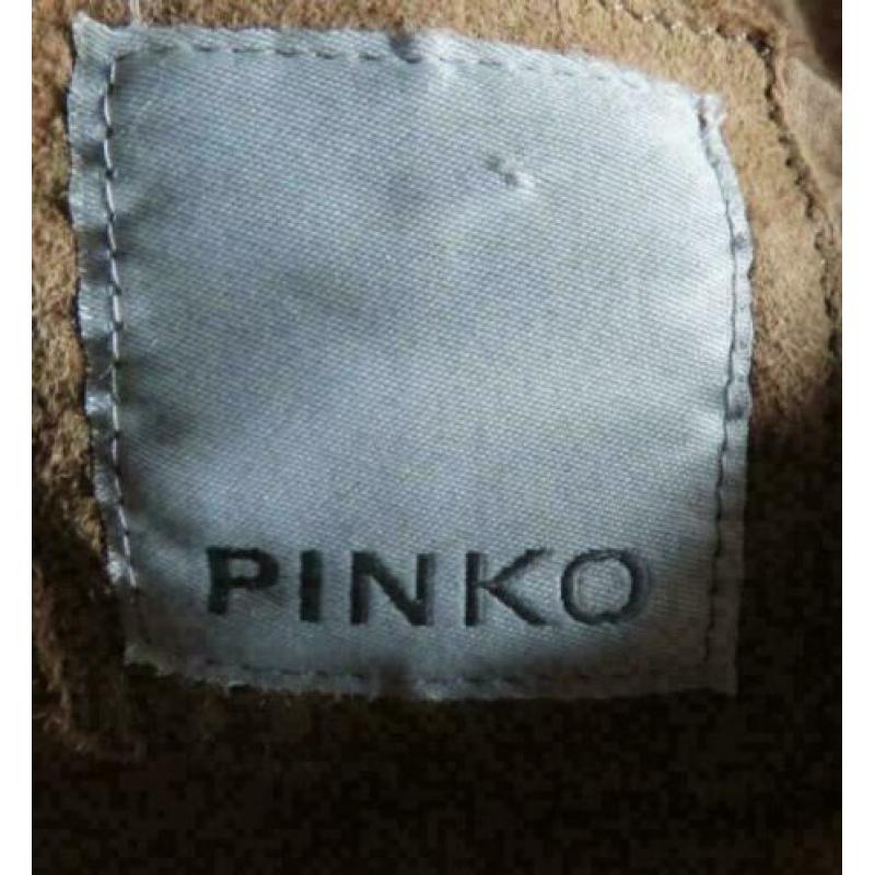 PINKO crazy chiodo bruin suede jack maat 38
