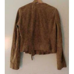 PINKO crazy chiodo bruin suede jack maat 38